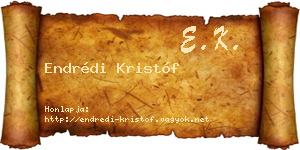 Endrédi Kristóf névjegykártya